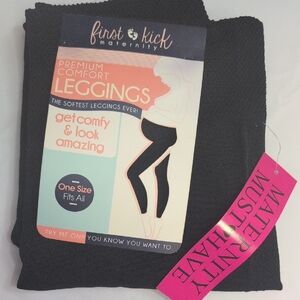First Kick Maternity Black Comfort Leggings